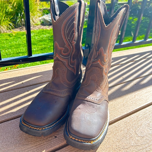 Cody James Men's Western Pull On Work Boots - Round Toe NWOT - Picture 6 of 9